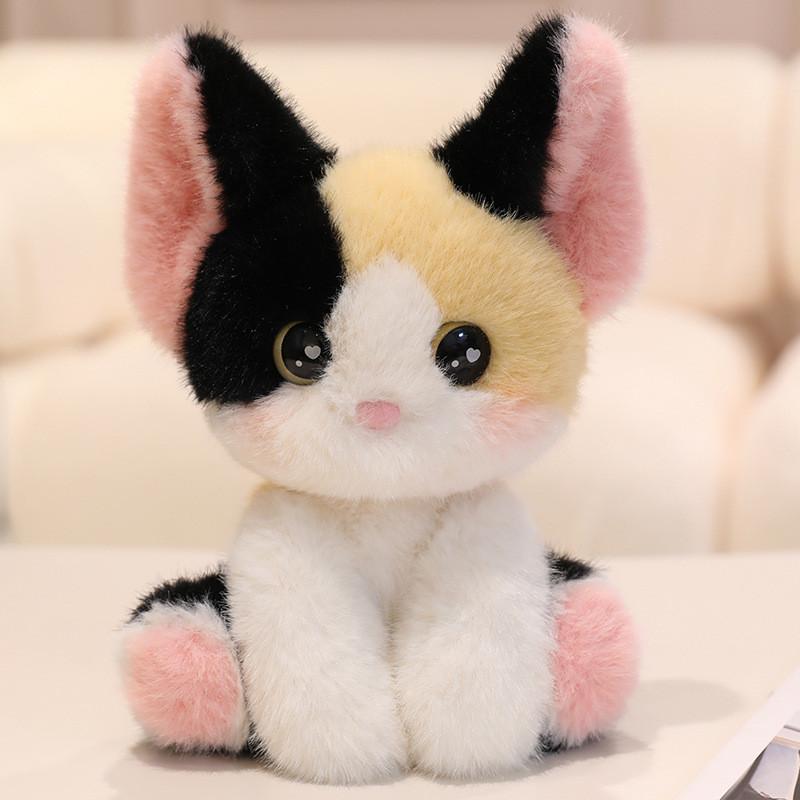 Cute And Soft Stuffed Cat Plush Soft Short Fur Desk Decoration For Home Office