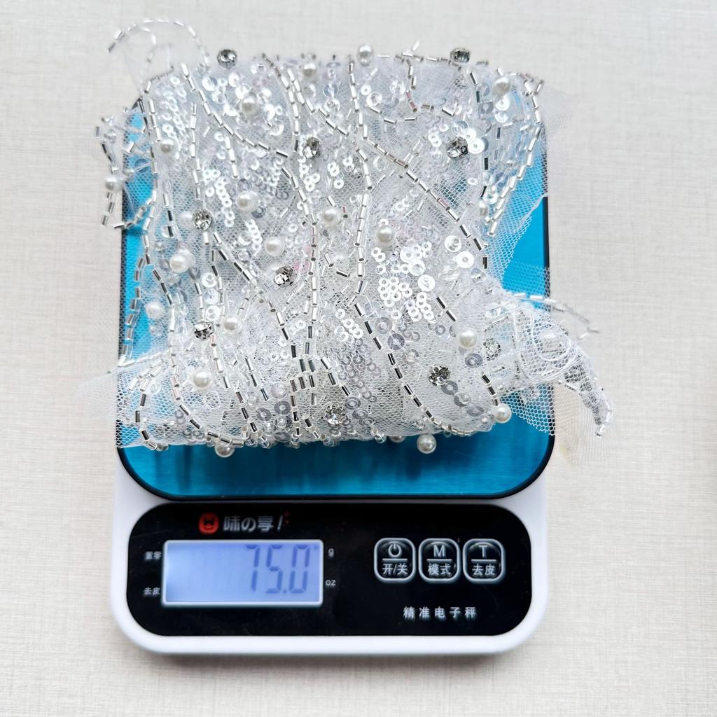 Mesh Beads Hand Sewn Diy Full Diamond Wings Corsage A Pair Of Collar Flower Clothing Wedding Dress Lace Applique Ins