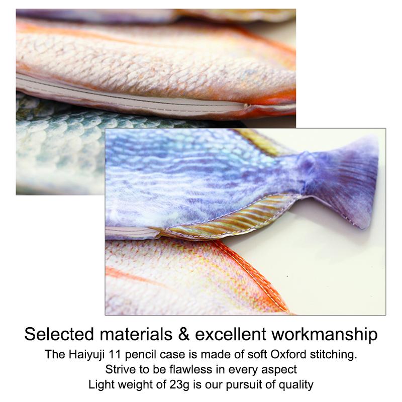 Милый пенал с имитацией рыбы, кавайный мультяшный пенал на молнии, большая вместительная портативная сумка для хранения, держатель для канцелярских принадлежностей, сумки для ручек