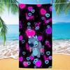 Western Anime Pattern Soft Thick Microfiber Large Towel For Children Beach Swimming