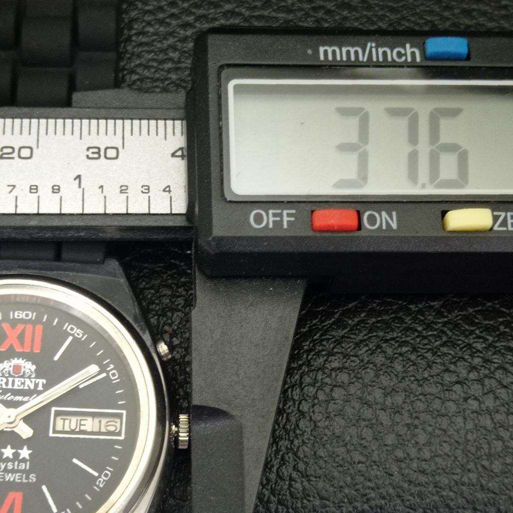 АВТОМАТИЧЕСКИЕ МУЖСКИЕ ЧАСЫ ORIENT CRYSTAL 46941 JAPAN DAY&DATE С ЧЕРНЫМ ЦИФЕРБЛАТОМ a431931-2 R109-a431931