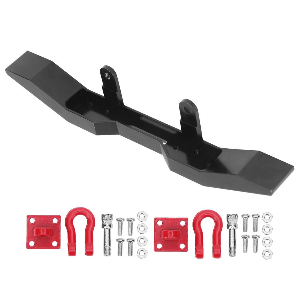 Aluminium Alloy Front Bumper CNC Polished Surface DIY for 1 16 RC Car Upgrade Parts Black