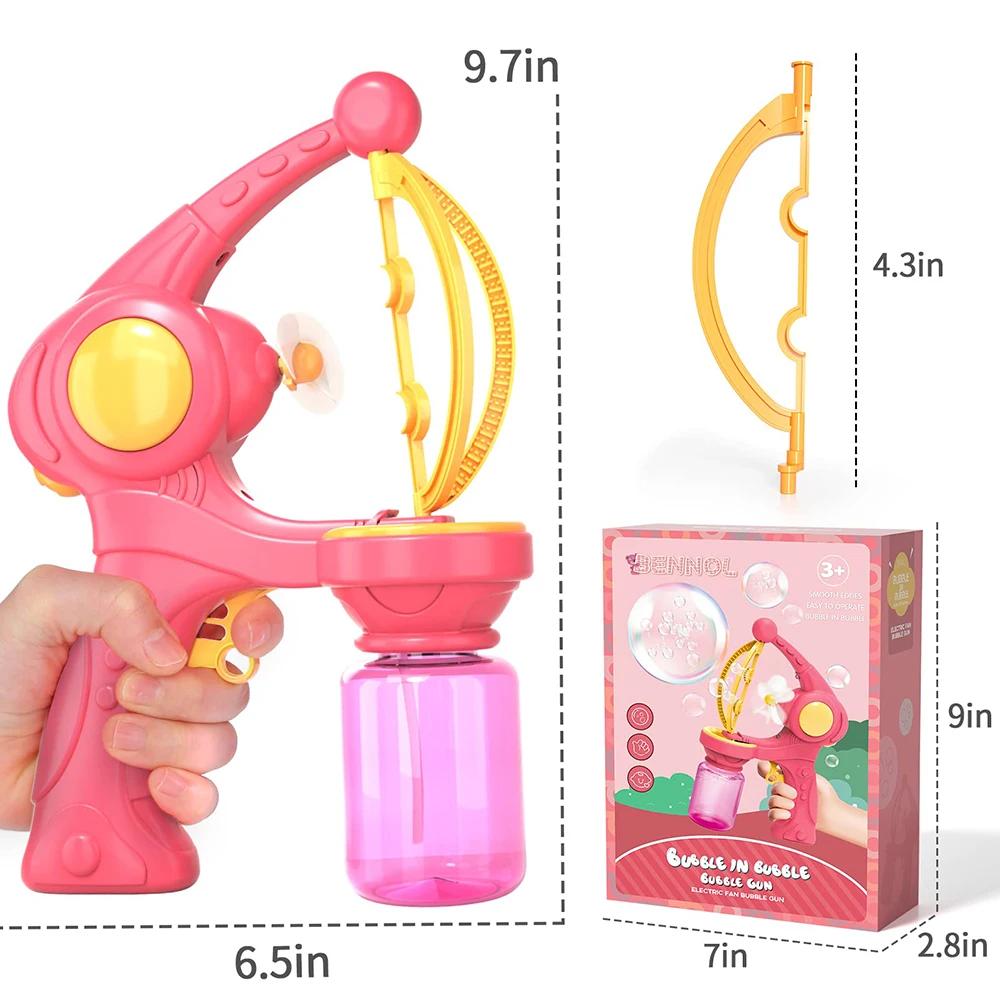 Нетоксичный автоматический пистолет для мыльных пузырей, электрическая машина для изготовления мыльных пузырей, летняя игрушка для игры на открытом воздухе, в парке, на вечеринке, подарок на день рождения для детей