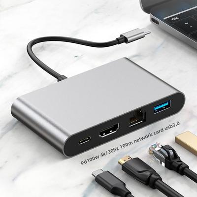 Док-станция Type C 4K30Hz HDMI USB 3 0 Hub Адаптер Ethernet Конвертер для ноутбука ПК MacBook