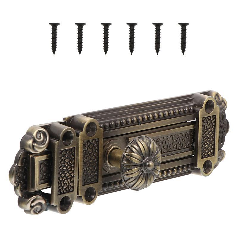 1Set Zinc Alloy Door Window Latch Vintage Security Sliding Bolt Lock for Home