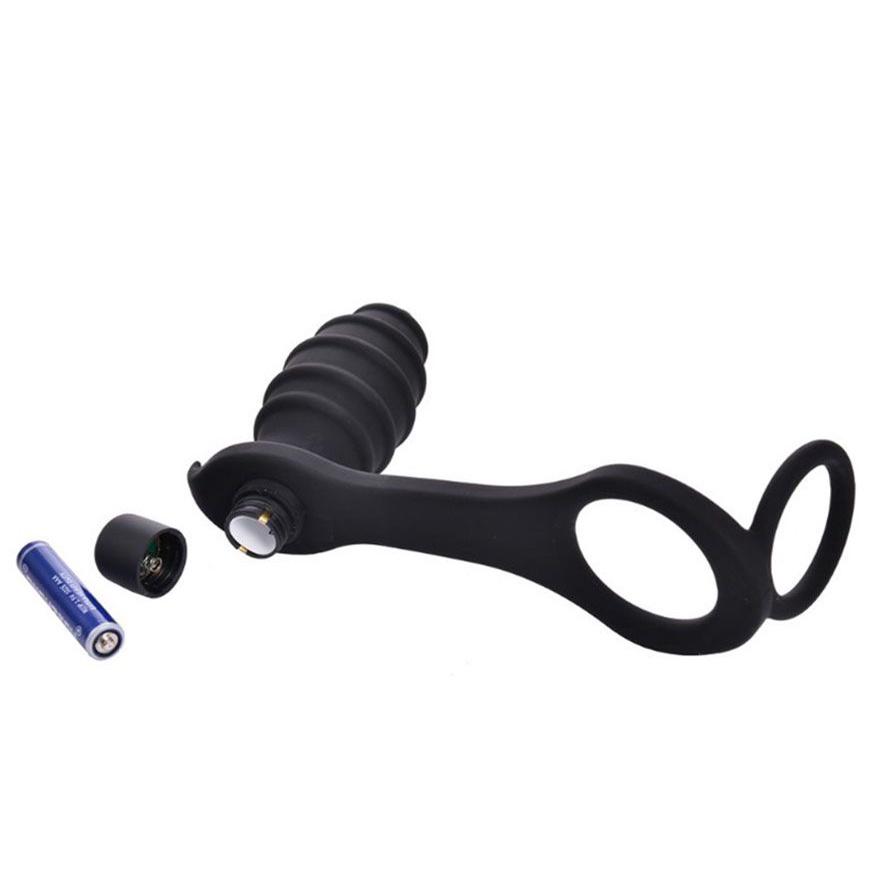 Вибратор Мужской Массаж Простаты Анальная Пробка Задержка Кольцо Мужской Секс-Игрушка