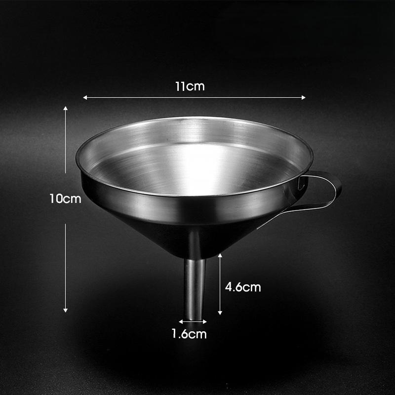 2pcs Stainless Steel Funnel Filter Jost 304 Multi-functional With Strainer