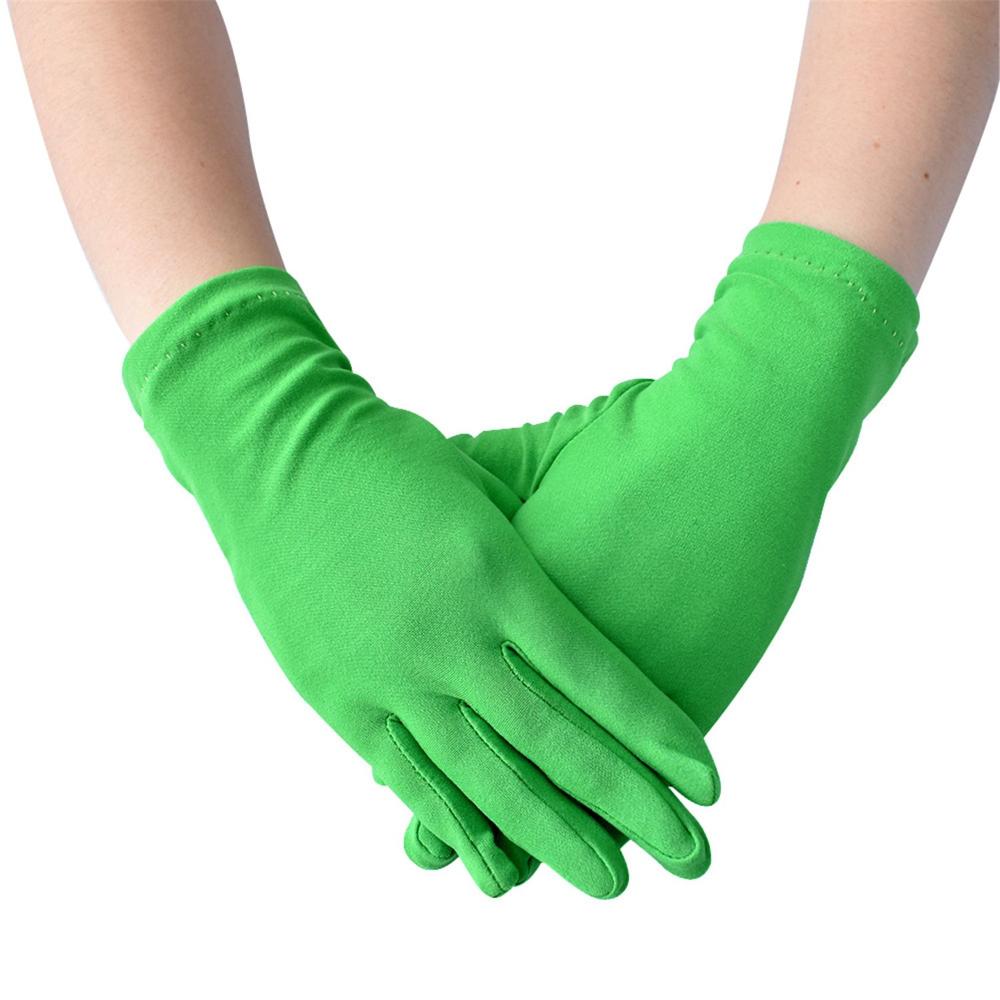 Solid Color Milk Silk Sunscreen Work Gloves Household Gloves Serving Waiters Mittens Driving Gloves
