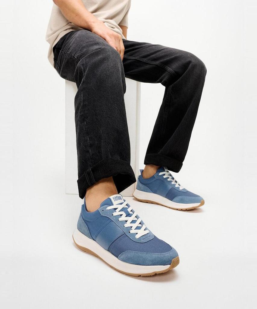 Fitflop Мужские F-Mode Flow Ткань Swag/Кожа/Кроссовки - Космический Синий (Ft61K1N06N)