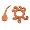 2pcs Handmade Brown Wooden Brooch Pin Creative Design Animal Brooch Pin  For Sweaters