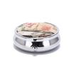 Folding Pill Case Metal Pill Cutter Medicine Pill Box Makeup Storage Container