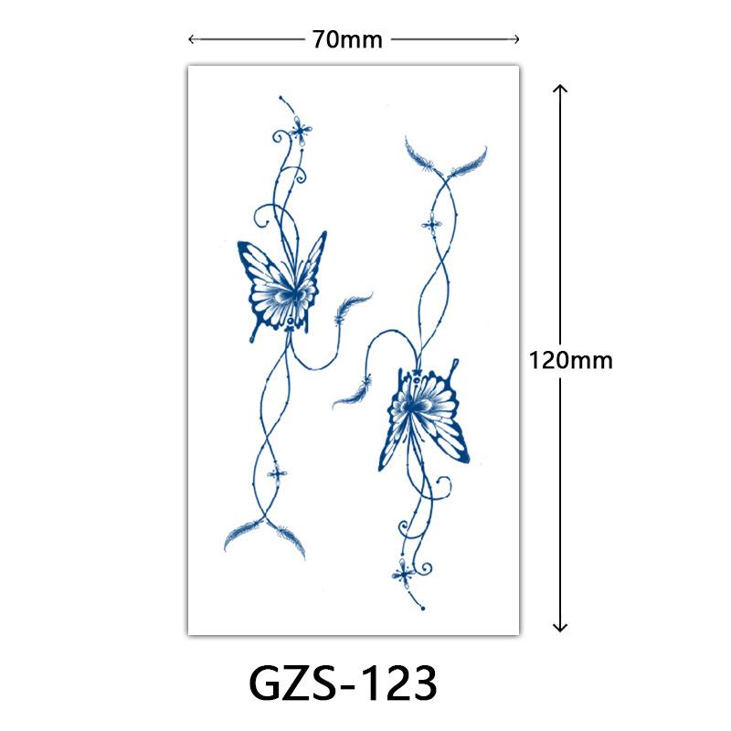 Травяная тату-наклейка, Тату-наклейка соком на тыльную сторону руки, Полуперманентная тату-наклейка, Водостойкая тату