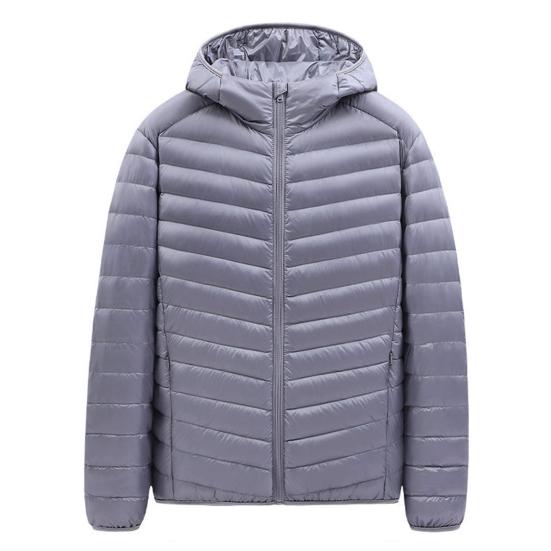 Мужское пуховое пальто с капюшоном, легкая теплая зимняя куртка, длинный рукав, застежка на молнии, ветрозащитная, для холодной погоды, верхняя одежда