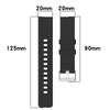 Силиконовый ремешок для часов Garmin Venu/Venu 2 Plus/Venu Sq/Venu Sq 2 ,20 мм ремешок для часов с серебристой застежкой из нержавеющей стали