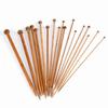 Набор бамбуковых спиц, карбонизированные спицы с одним острием, 18 размеров (от 2 мм до 10 мм)
