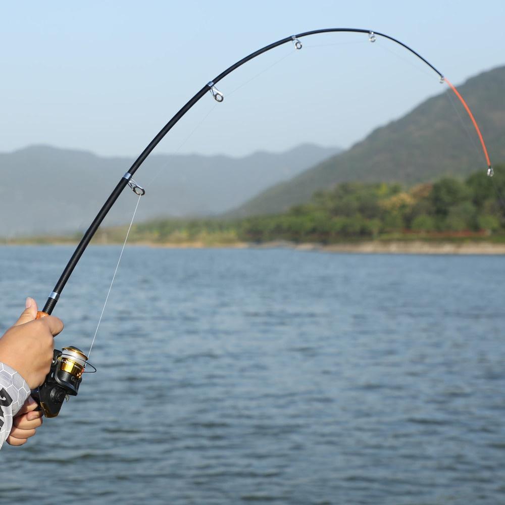 SOUGAYILANG Портативная телескопическая удочка для путешествий, 1,6 м, литейная спиннинговая удочка из стекловолокна высокой плотности, принадлежности для рыбалки