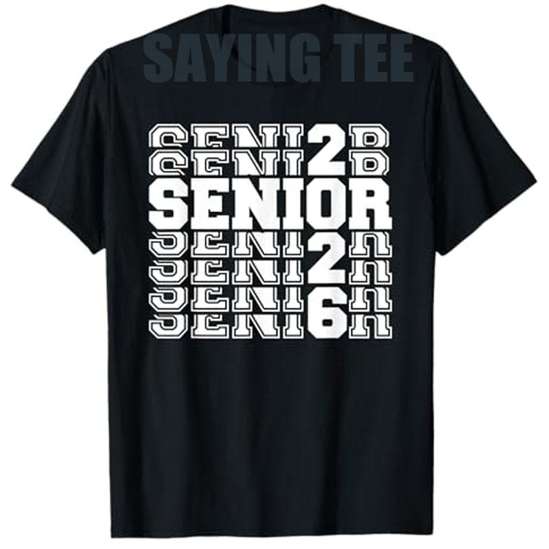 Grad Done Class of 2026 Senior 26 Congrats Graduation Gift TShirt Letters Printed Saying Tee Short Sleeve Blouses Round Neck