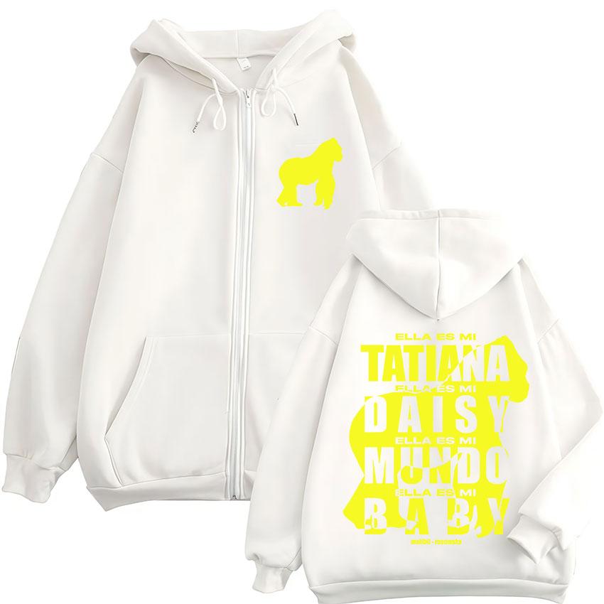 Rapper Rusowsky Daisy Tour  Album Merch Zipper Hoodie Mens Retro Oversized Jacket Sweatshirt Streetwear
