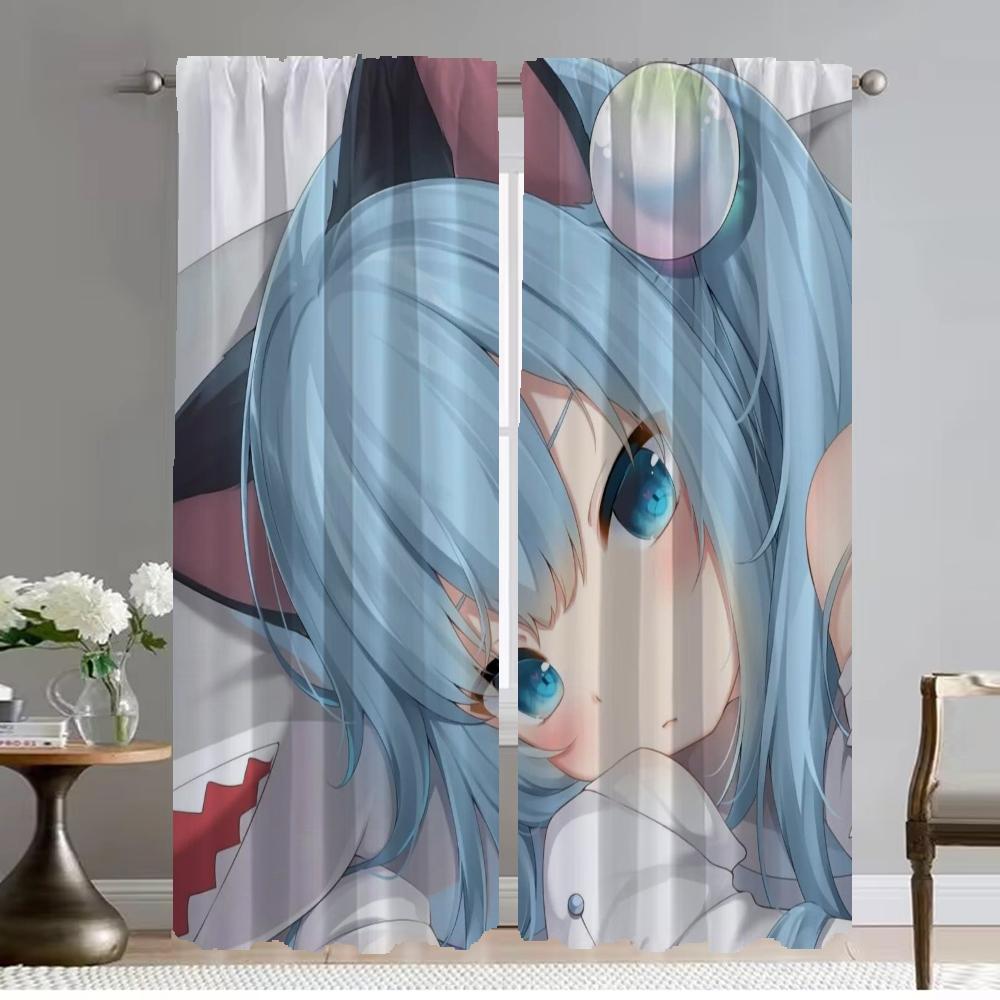 Оконная штора для комнаты 2 панели Nekoha Shizuku Shades Anti-mosquit Warm Шторы для украшения Хэллоуина Домашний интерьер Шторы для гостиной