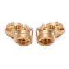 2pcs RC Brass Rear Inner Portal Housing Cover and Portal Drive Axle Mounts for TRX?4 RC Car