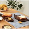 1pc Square Wood Cutting Board, Solid Wood Black Walnut Wooden Chopping Boards for Bread, Vegetables & Fruits, Dinner Cheese Board with Hole,4 Size