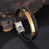 New Men Jewelry Black Brown Braided Leather Bracelet Buckle Clasp Fashion Bracelet Jewelry Bangles Gift