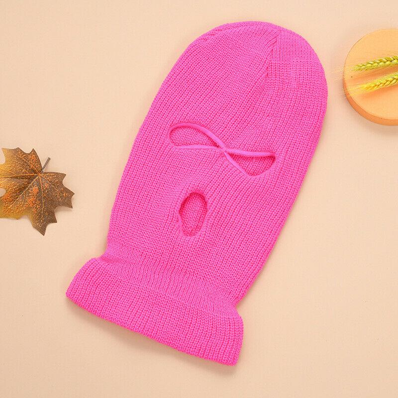 Балаклава мотоциклетная шея зимняя лыжная анфас 3 отверстия маска шапка с капюшоном шапка-бини