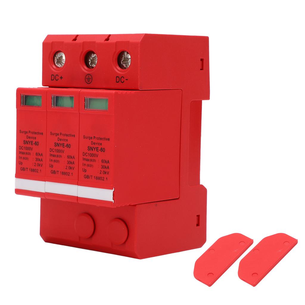 Surge Protective Device Photovoltaic Breaker Protector DC1000V 60KA Distribution Box Supplies Orangered 3P