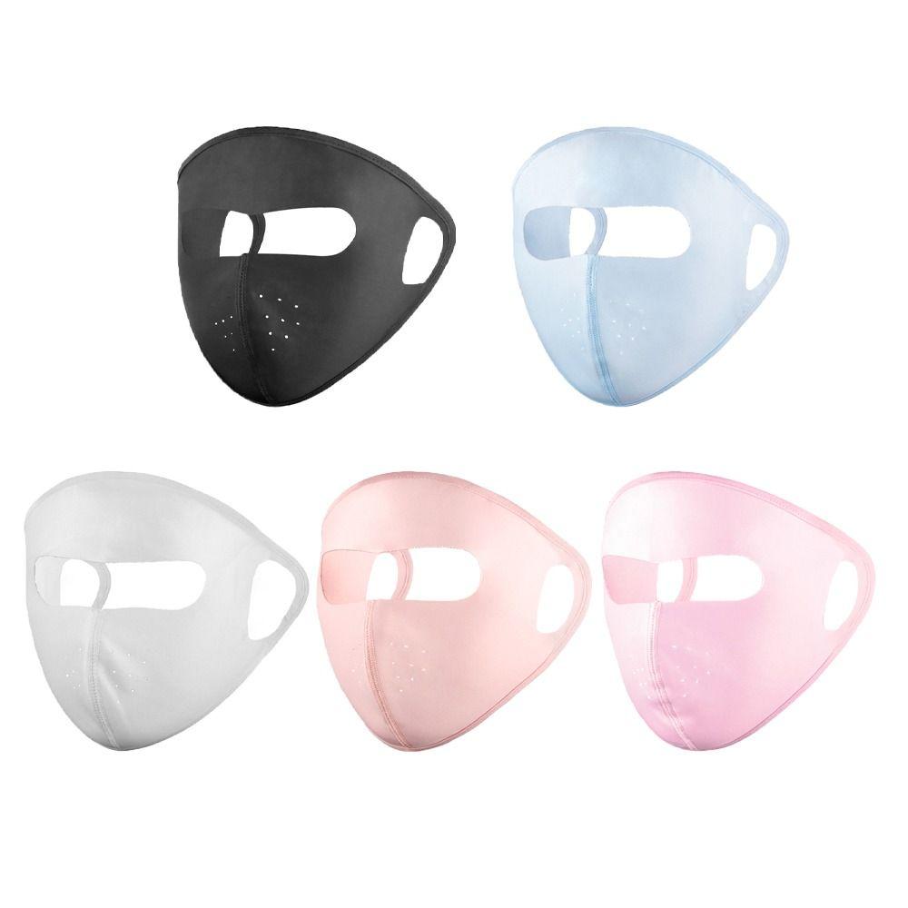 Чистый цвет Ice Silk солнцезащитная маска для лица на открытом воздухе защитная маска для лица для вождения маска Джини для вождения