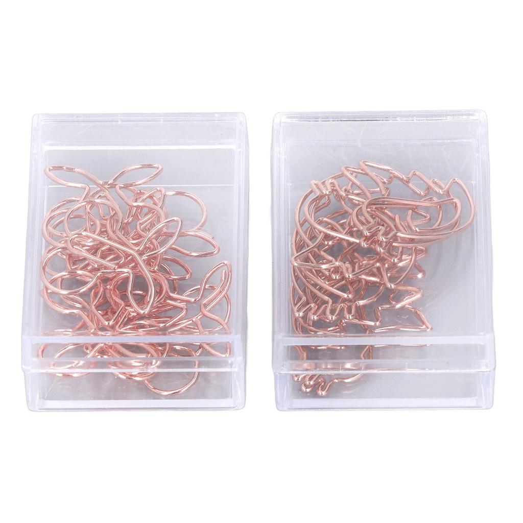 100Pcs Cute Paper Clips Cherry Hummingbird Style Electroplated Metal Gold Color Planner Clips for Home Office Study