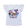 Sanrio Hello Kitty Chiffon T-Shirt, Sleeves, Girls, Off-White