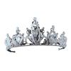 New Bridal Jewelry Exquisite Handmade White Diamond Round Crown Wedding Supplies Alloy Rhinestone Tiara