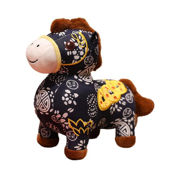 Blessing Horse Plush Toy Chinese Style Stuffed Horse Doll Good Luck Horse 2026 New