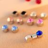 12 Pair Mixed Size MultiColor Crystal Rhinestone Magnetic Earrings Ear Stud