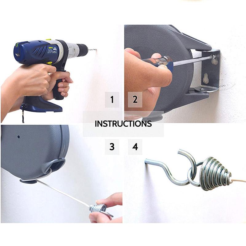 12M выдвижная бельевая веревка регулируемая телескопическая невидимая сушилка для белья бельевая веревка принадлежности для хранения белья для дома