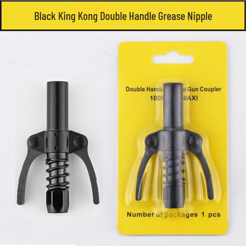 Насадка для шприца для смазки высокого давления с фиксирующими плоскогубцами и самоблокирующейся плоской головкой