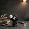 Микро-ландшафтные украшения 3D-печатное украшение Череп Жнеца, с декором в виде крыльев летучей мыши, Прочные изделия из смолы, Милая готическая фигурка на стол, для Хэллоуина