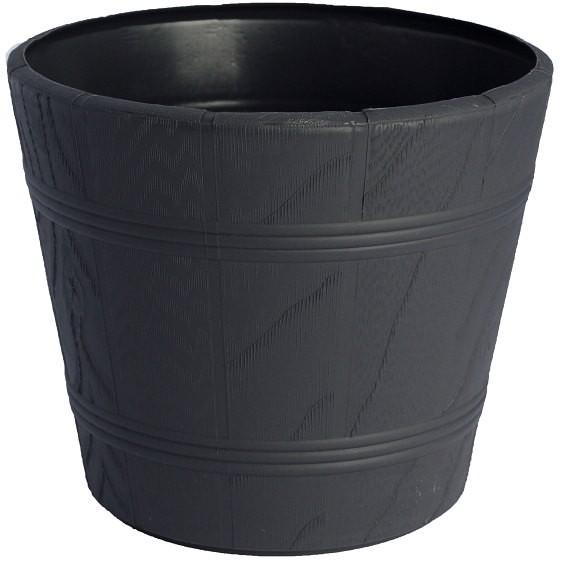 Doniczka Drewnopodobna 1 Antracyt Form-Plastic
