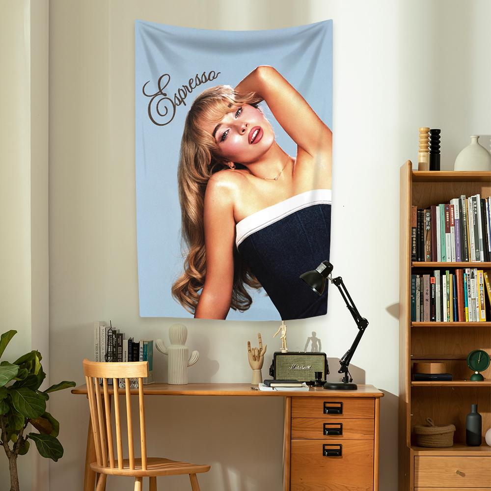 American Pop Singer Sabrinas Tapestry Carpenters Home Decor Wall Hanging Bedroom Dormitory Background Cloth Concert Banner