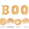 Праздничный контейнер для закусок 3 шт. Хэллоуин Буквы BOO Фруктовая тарелка, Большой наполняемый диспенсер для конфет, Закуски Сезонные идеи подарков Тарелка для печенья, Жуткий
