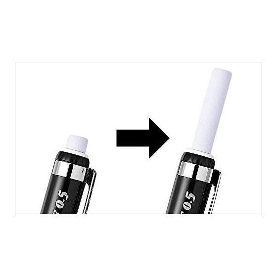 Механический карандаш Pentel Tough, XQE5-A, Черный. Плавное, темное письмо стержнем высокой плотности B/2B, силиконовая зона захвата и вращающийся большой ластик.