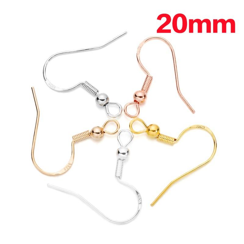 50Pcs/bag Silver Earring Hooks Earring Making Accessories Earrings Parts French Wire Hooks Hypo-Allergenic Jewelry Findings DIY