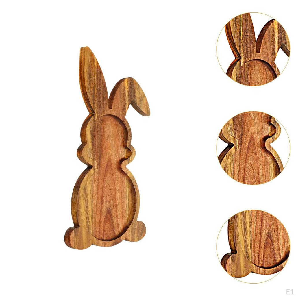 Bunny Cutting Board Cheese Butcher Block Heavy Duty Wood Bread Baby Food Serving Tray