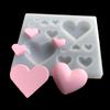 3D Love Heart Shape Silicone Mold Epoxy Resin Kitchen Cake Baking Decoration Chocolate Mold Diy Jewelry Earrings Pendant Tools