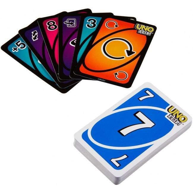 Uno FLIP! Family Card Game, with 112 Cards, Makes a Great Gift for 7 Year Olds and Up