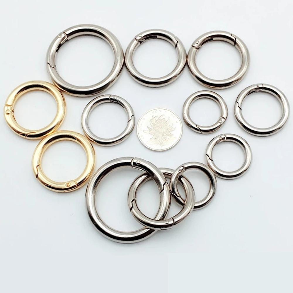 Bag Keyring Openable Handbags Ring Buckle Round Spring Gate Snap Hooks O-Ring Buckle Snap Clasp