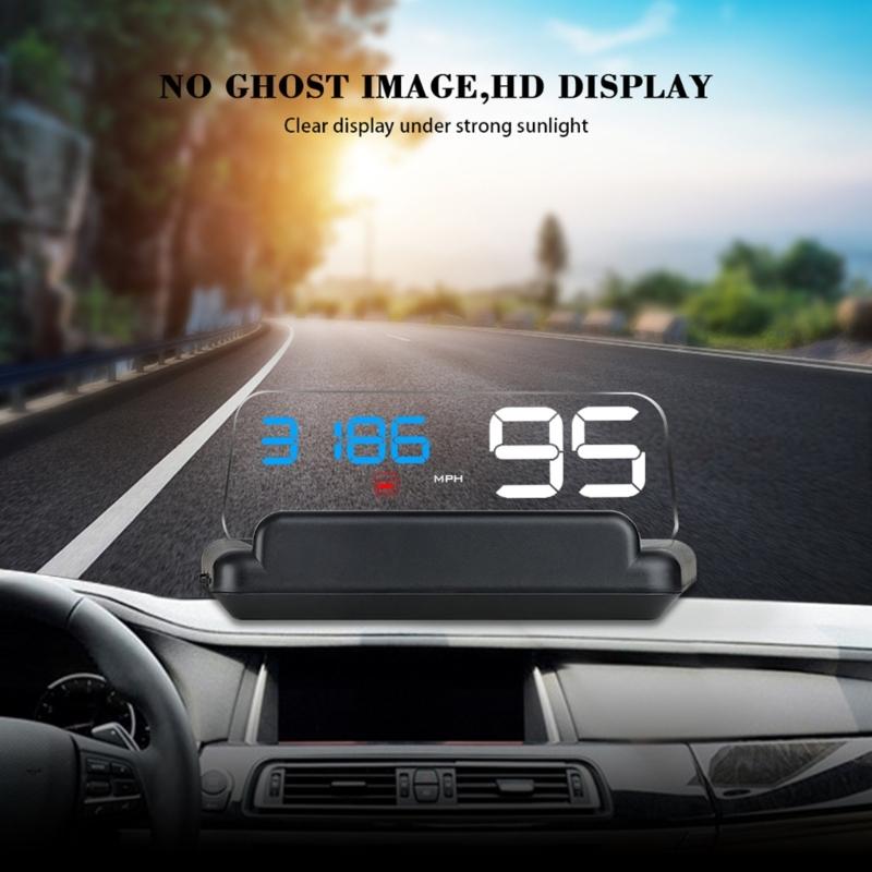 Автомобильный проектор-спидометр на лобовое стекло OBD HUD Head-Up Display с отображением MPH RPM Пробег Часы На лобовое стекло Бортовой компьютер