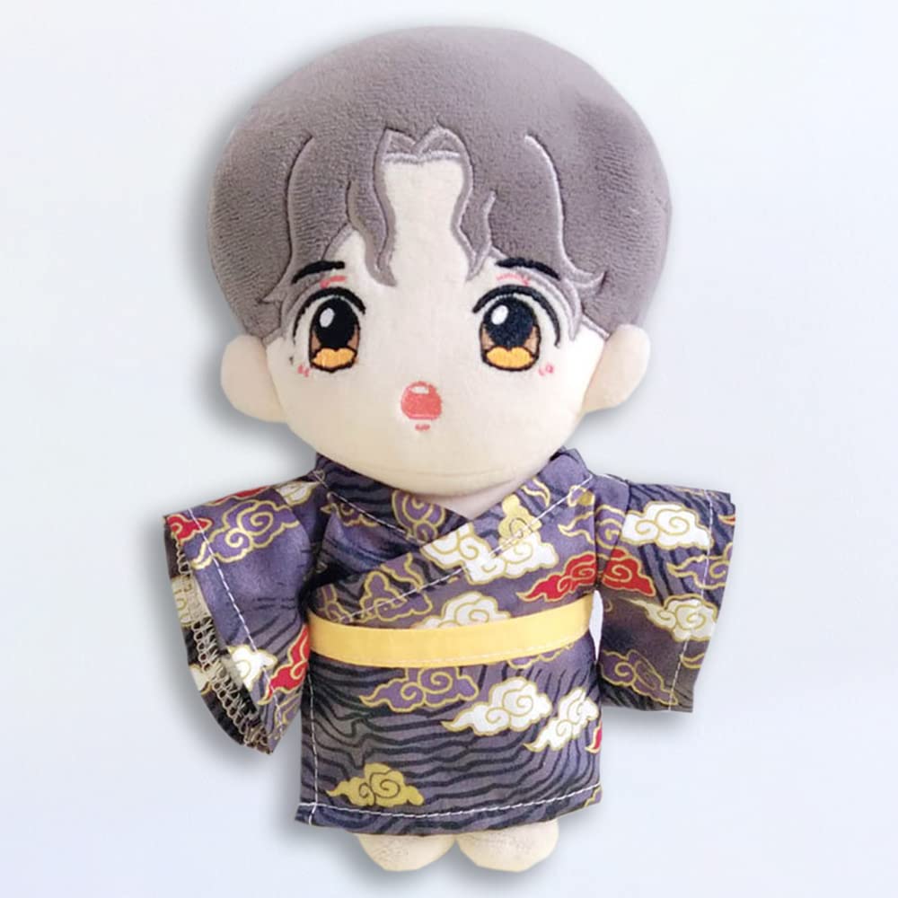 Niannyyhouse 20cm Doll Clothes for Stuffed Animals Ancient Kimono Belt Cotton Doll Clothes Dress-up (a-4)