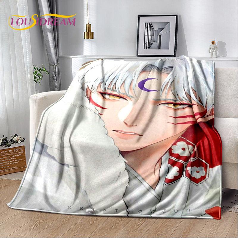 Мягкое плюшевое одеяло с рисунком аниме Inuyasha, фланелевое одеяло для гостиной, спальни, кровати, дивана, чехол для пикника Bettdecke