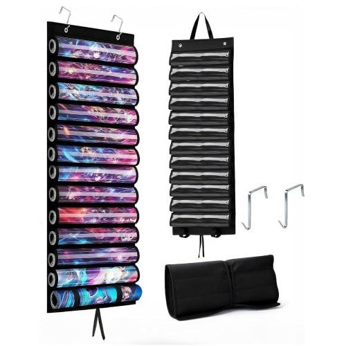 ThreeSix Playmat Case, 13-Piece Capacity, Designed for TCG Card Games, with Clear PVC Window, Dust-Resistant, Space-Saving, Hanging Strap, and Retract